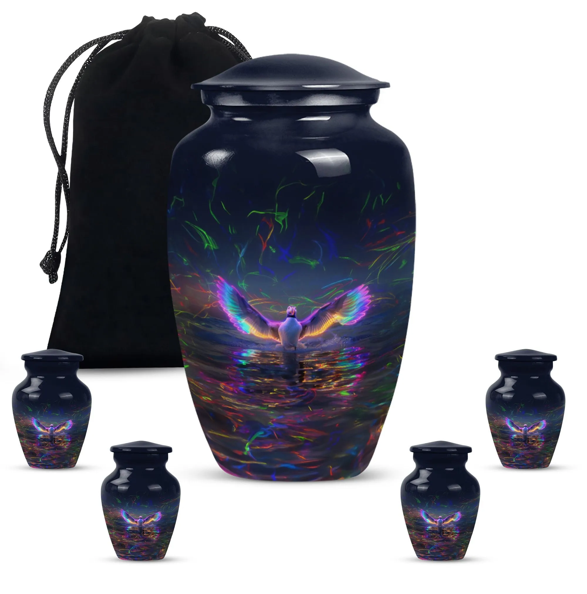 Puffin Bird Memorial Sanctuary - Urn for Lasting Ashes Tribute