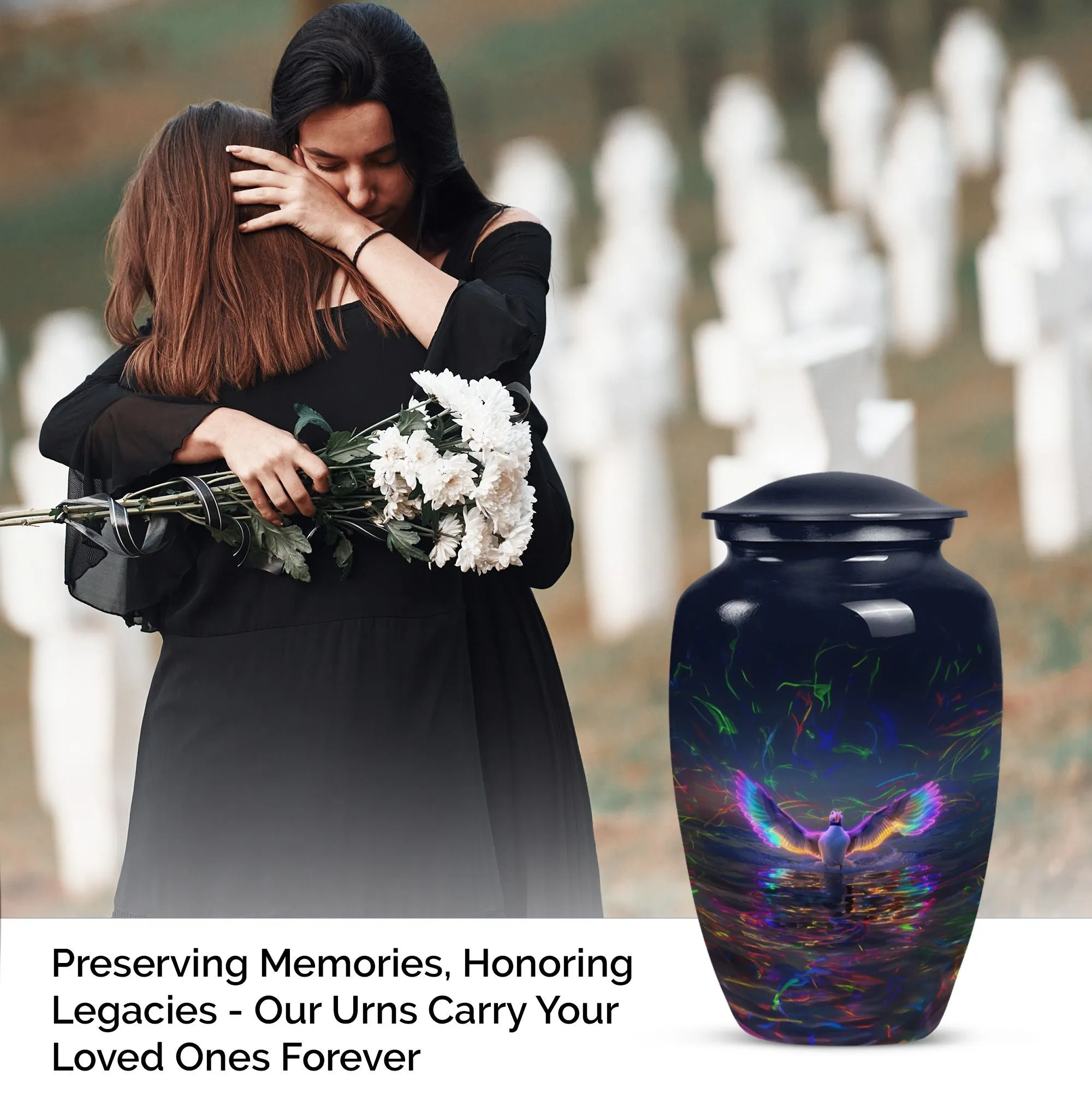 Puffin Bird Memorial Sanctuary - Urn for Lasting Ashes Tribute