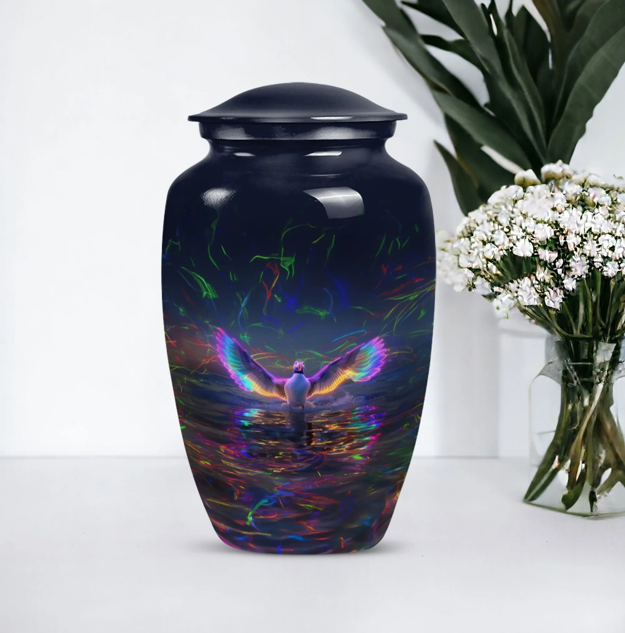 Puffin Bird Memorial Sanctuary - Urn for Lasting Ashes Tribute