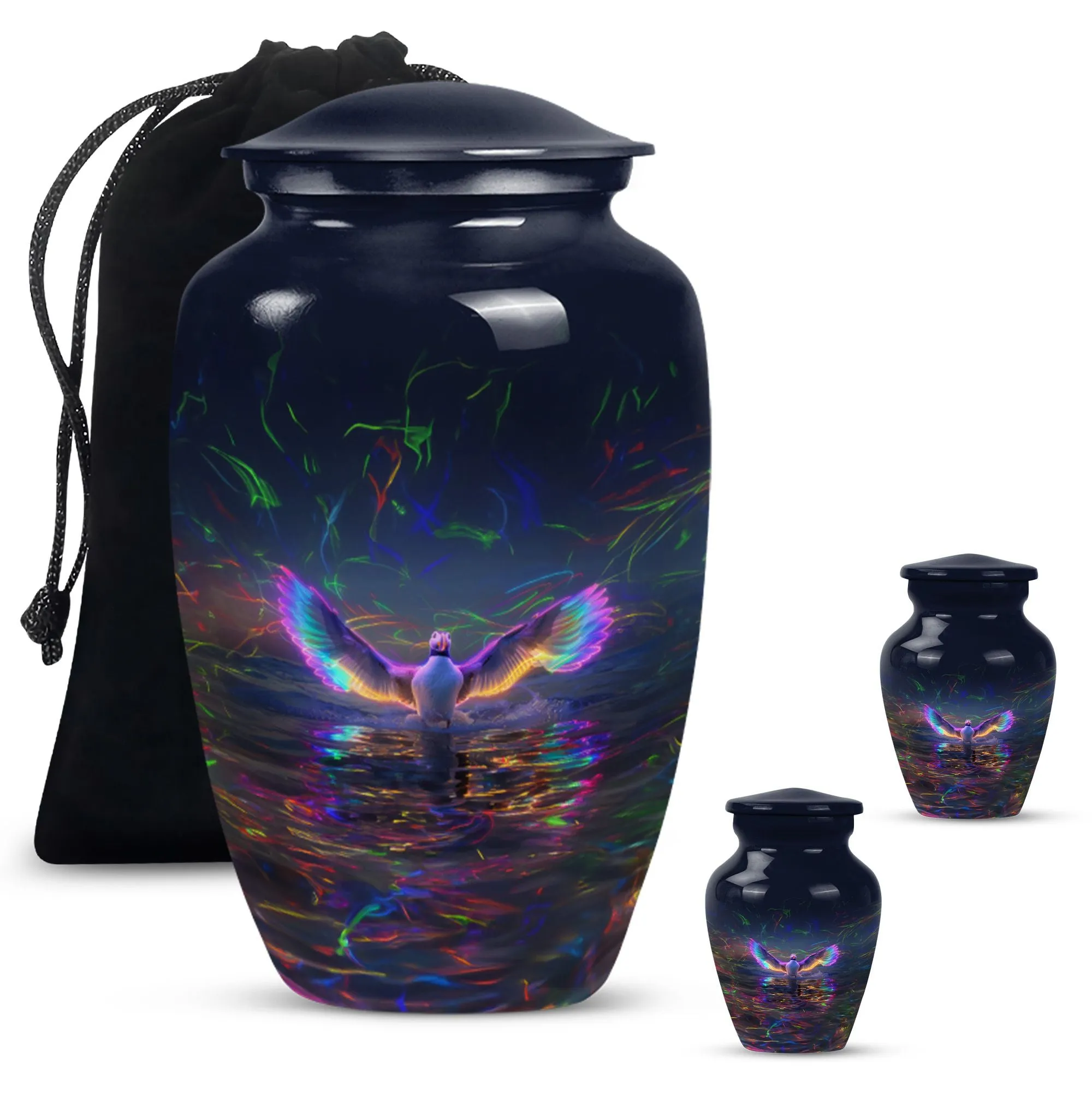 Puffin Bird Memorial Sanctuary - Urn for Lasting Ashes Tribute