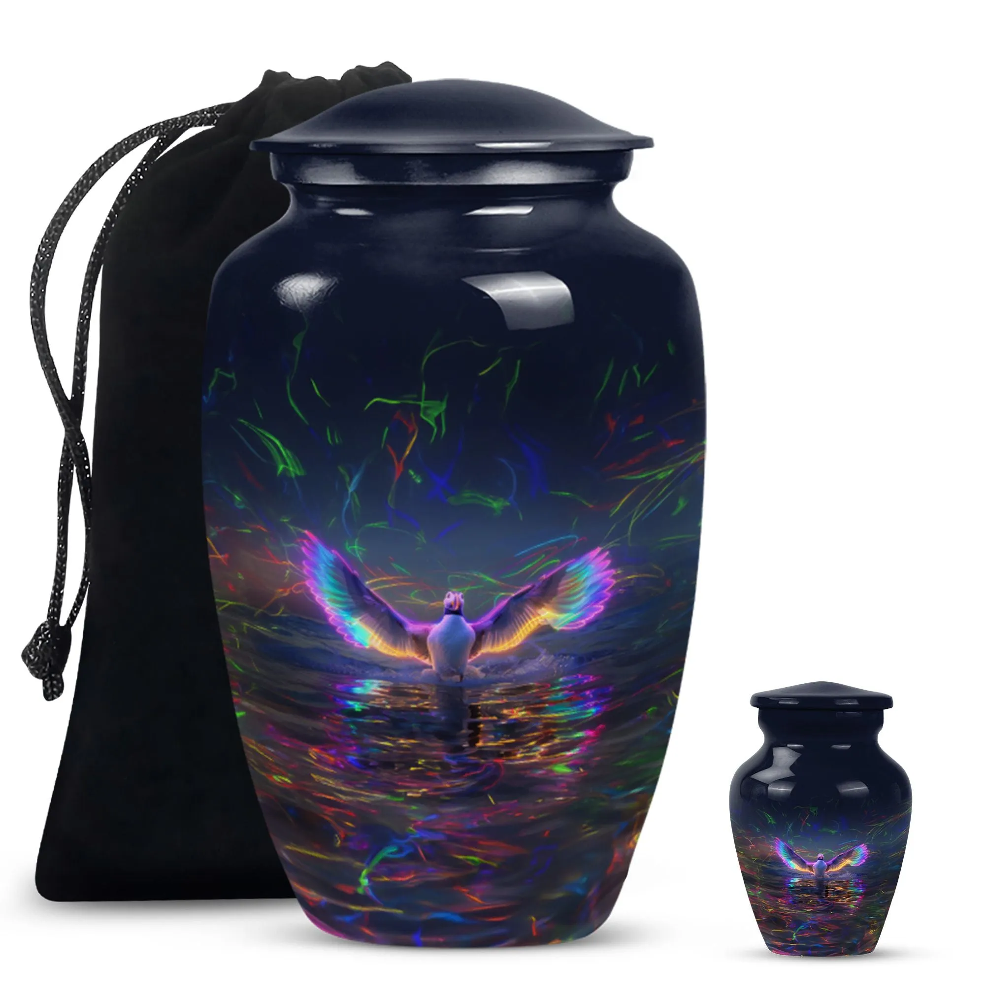 Puffin Bird Memorial Sanctuary - Urn for Lasting Ashes Tribute