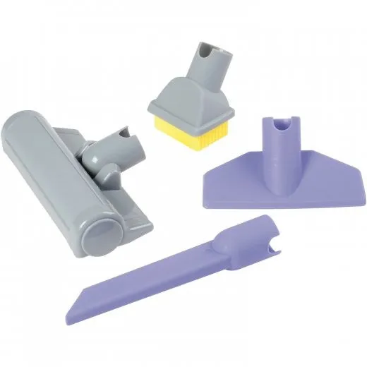 Realistic Handheld Toy Vacuum Cleaner with Attachments | 6-Piece Play Cleaning Set