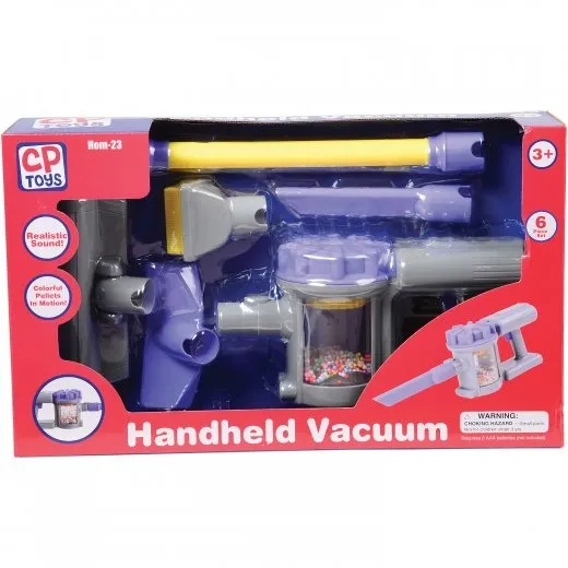 Realistic Handheld Toy Vacuum Cleaner with Attachments | 6-Piece Play Cleaning Set