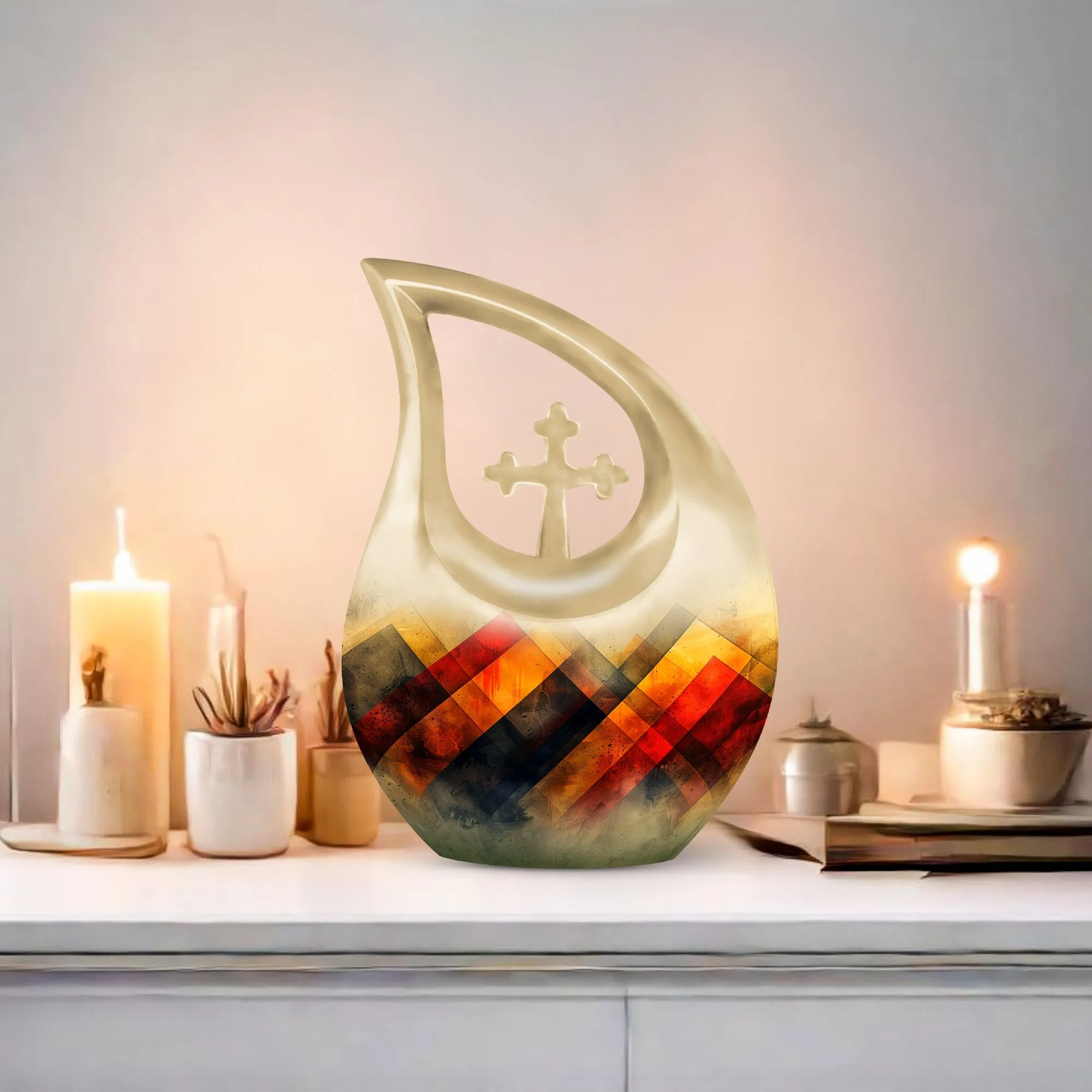 Rustic Diamond Tribute: Custom Made Memorial Urn