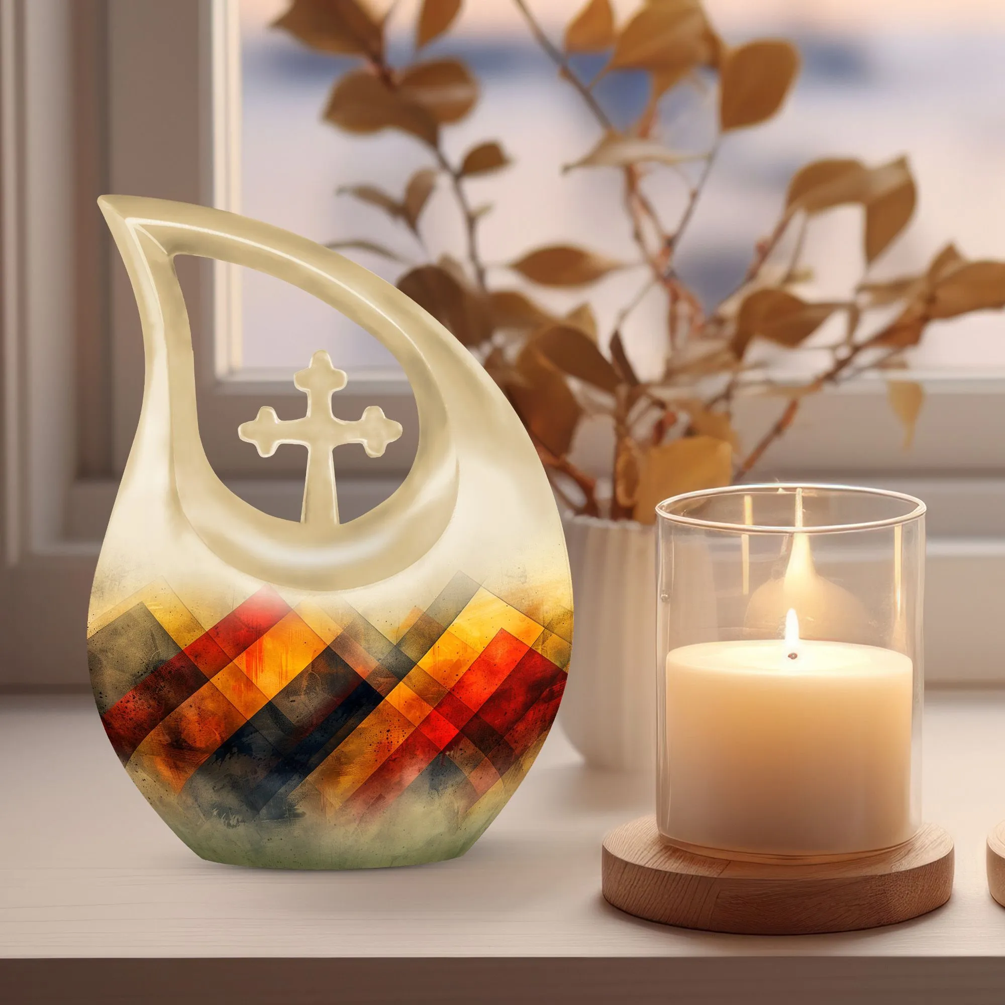Rustic Diamond Tribute: Custom Made Memorial Urn