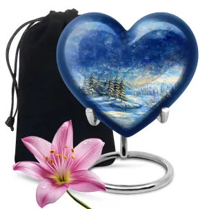 Snowflakes Urn- A Tranquil Homage Eternity Vessel for Loved Ones