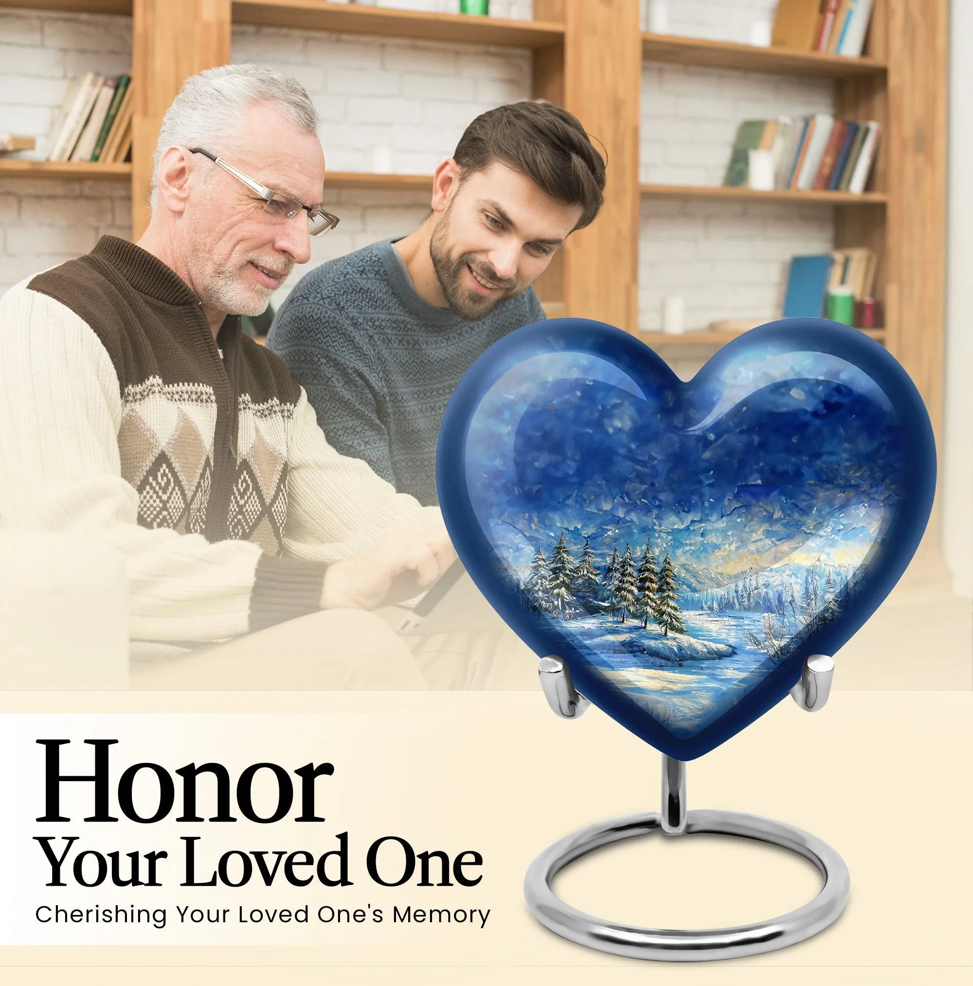 Snowflakes Urn- A Tranquil Homage Eternity Vessel for Loved Ones
