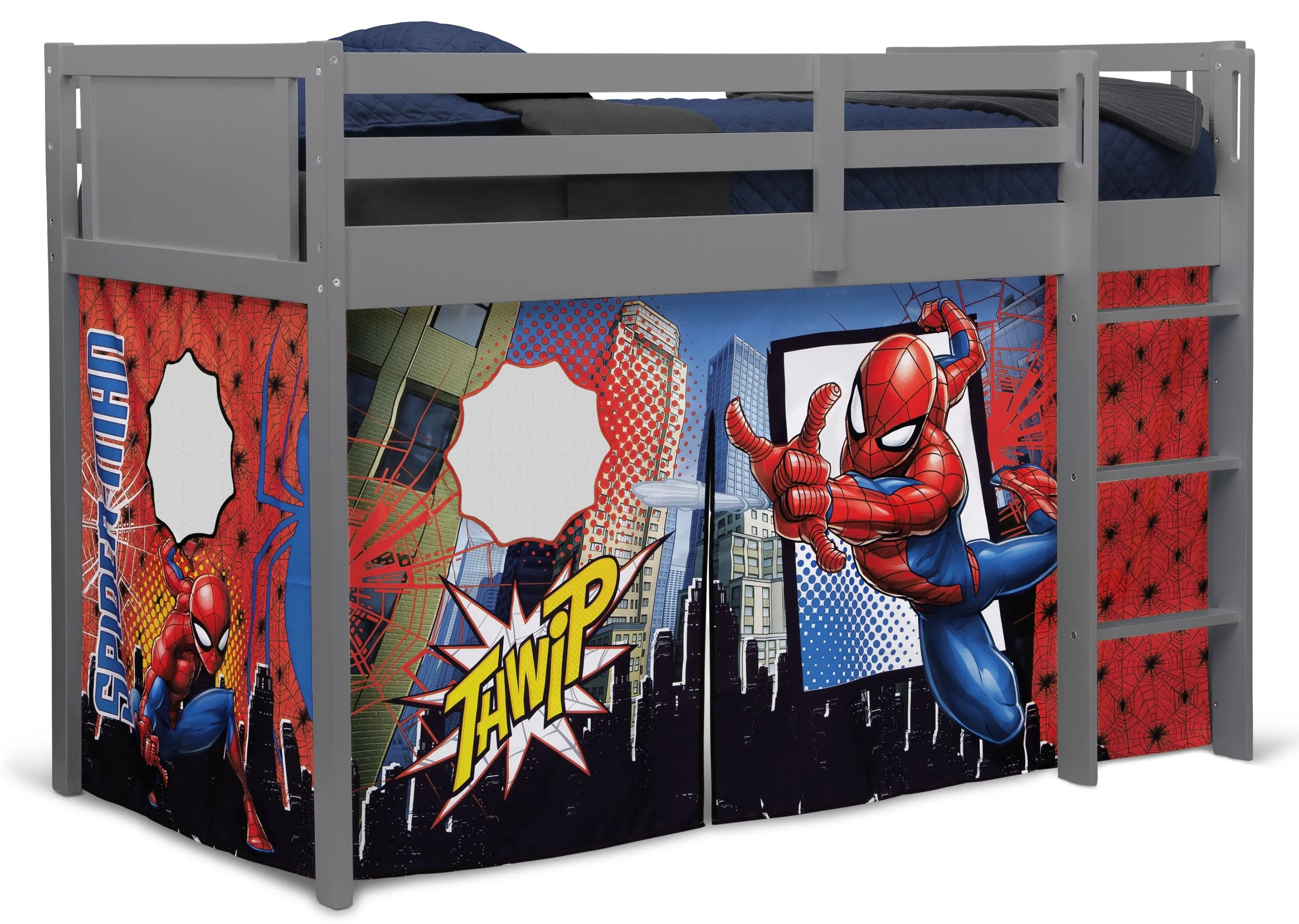 Spider-Man Loft Bed Tent - Curtain Set for Twin Loft Bed (Bed Sold Separately)