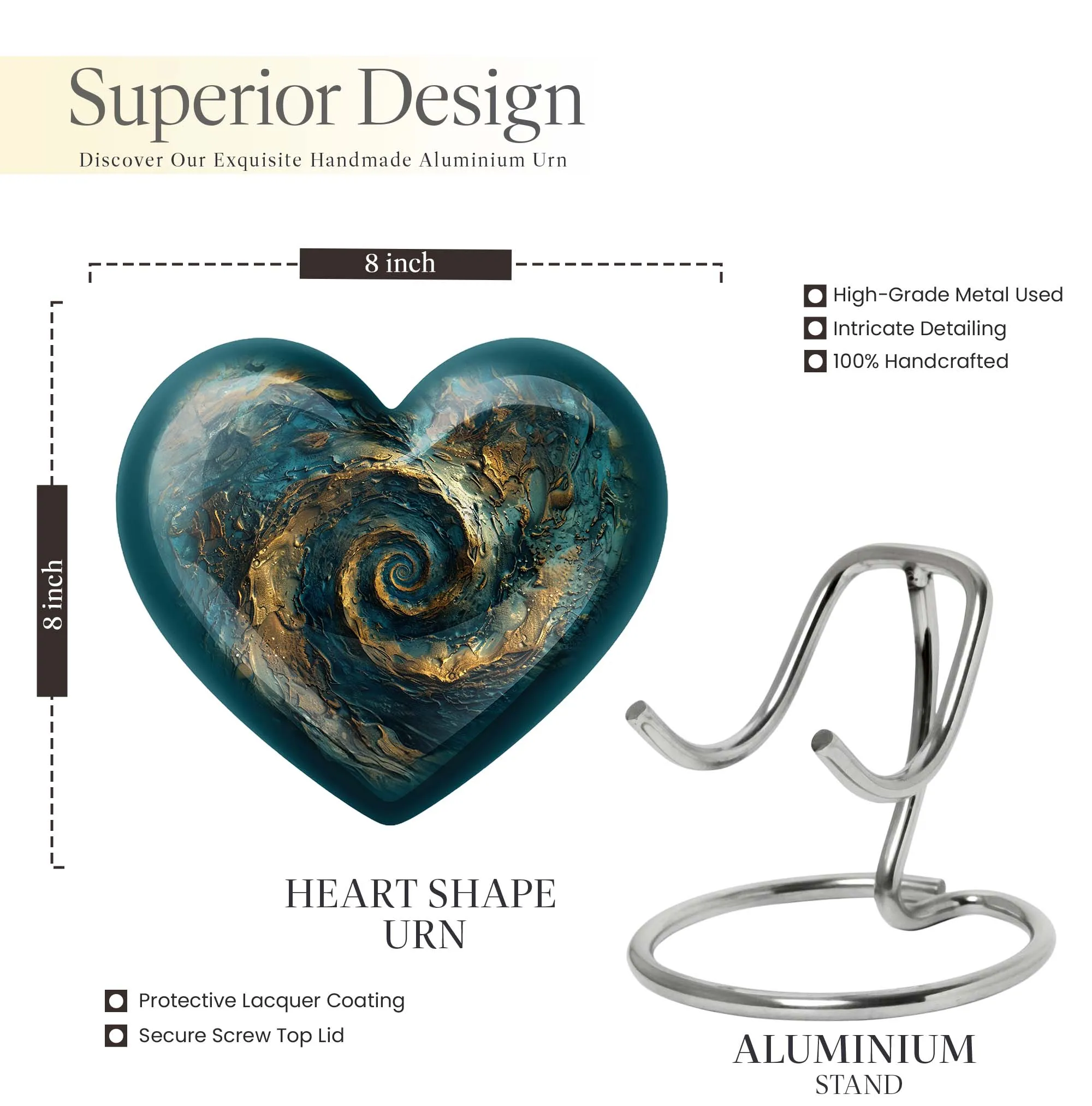 Spiral Urn for Women - Cremation Must-Have for Lasting Memory
