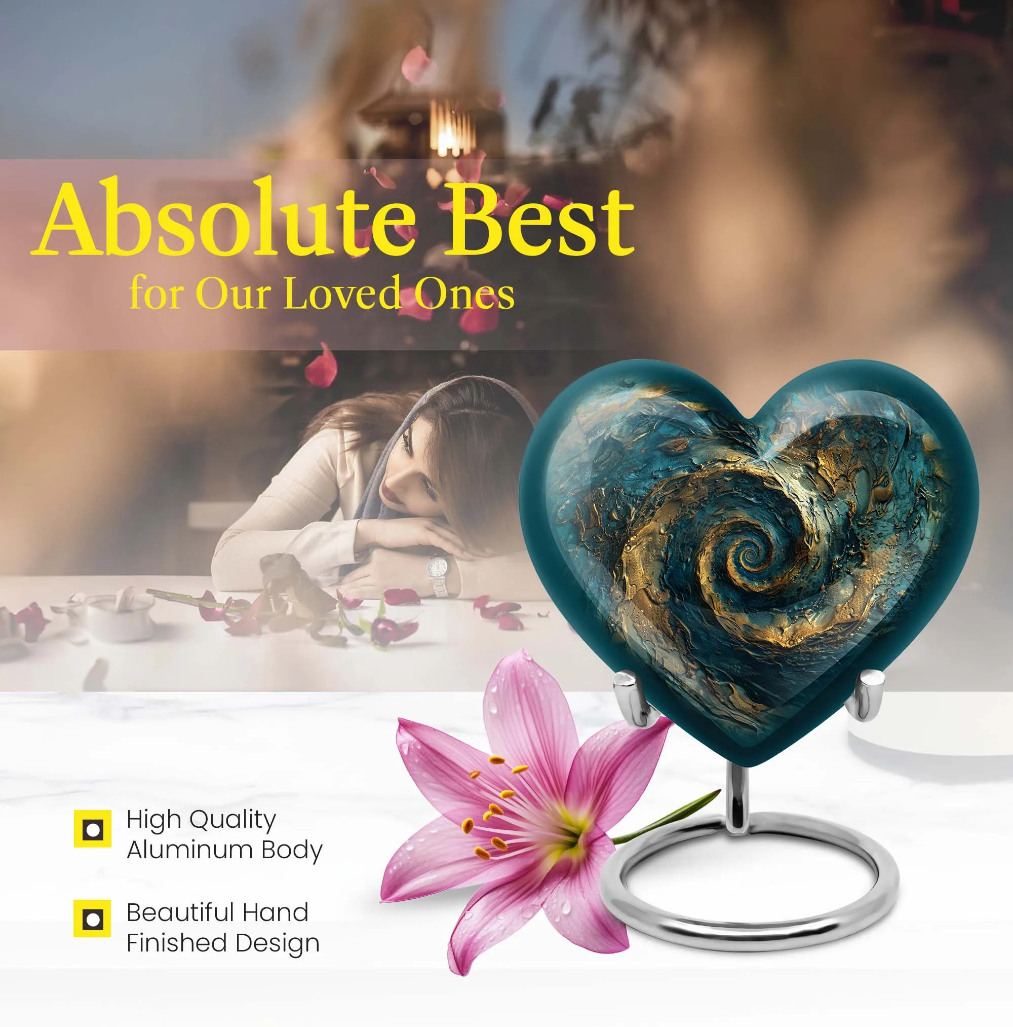 Spiral Urn for Women - Cremation Must-Have for Lasting Memory