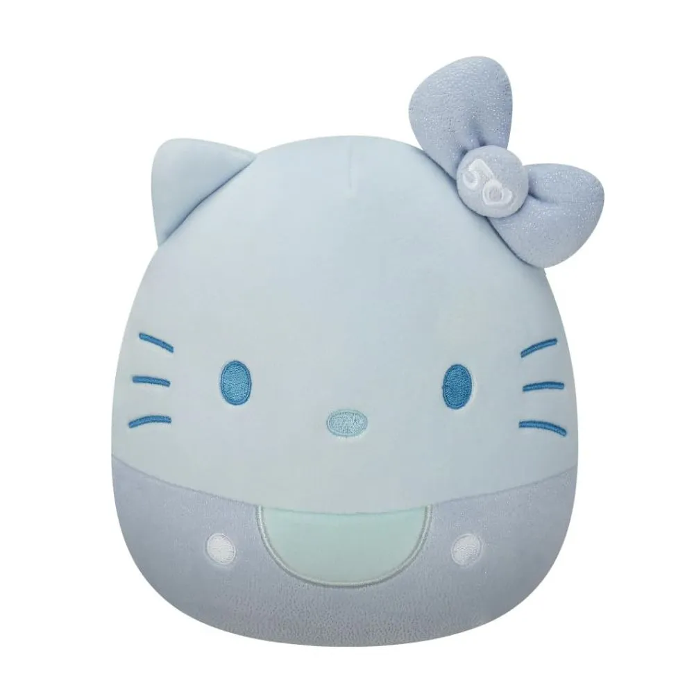 Squishmallows 42544 Hello Kitty Monochrome 50th Anniversary Blue 8 Inch Ultra Soft Toy