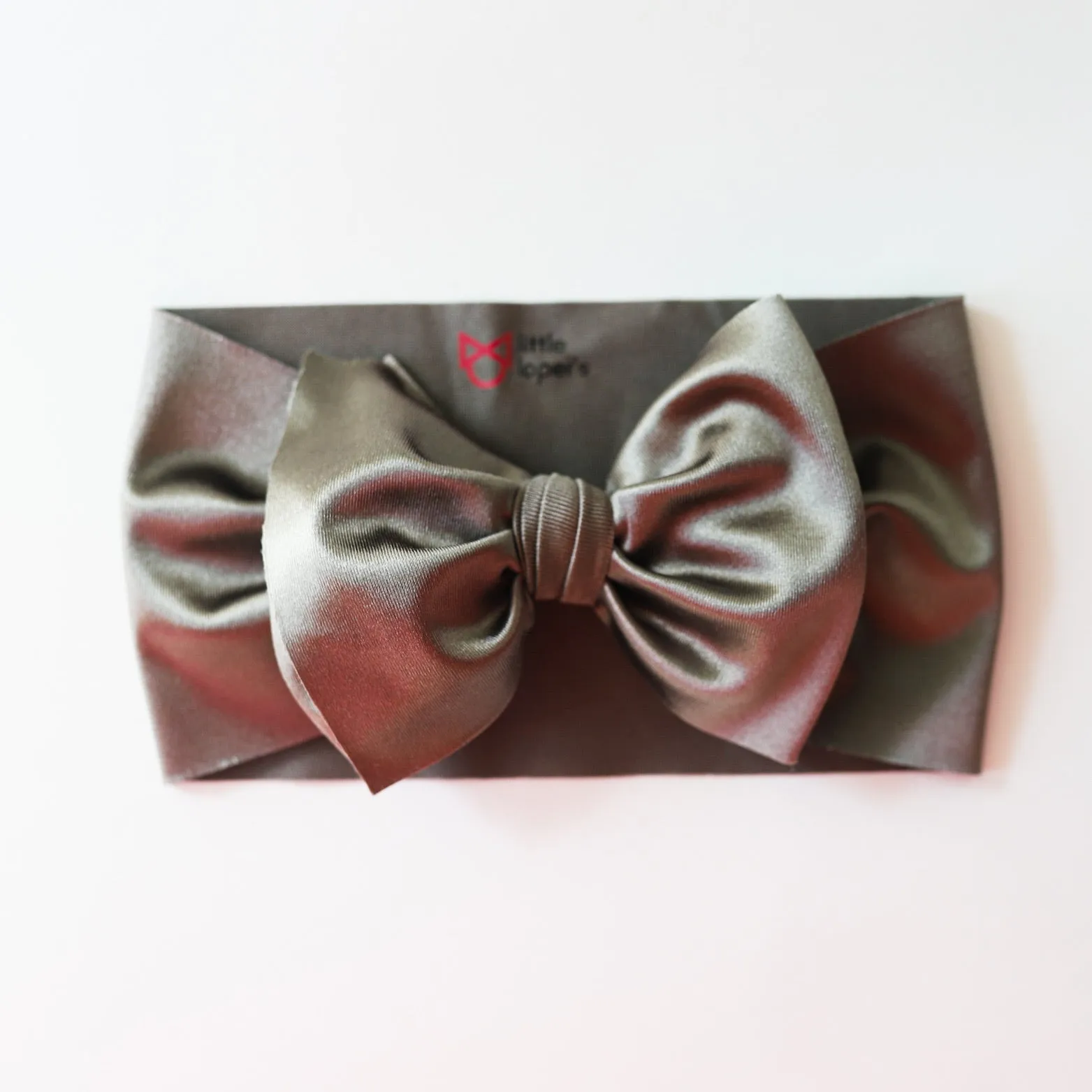 Taupe Satin Headwrap