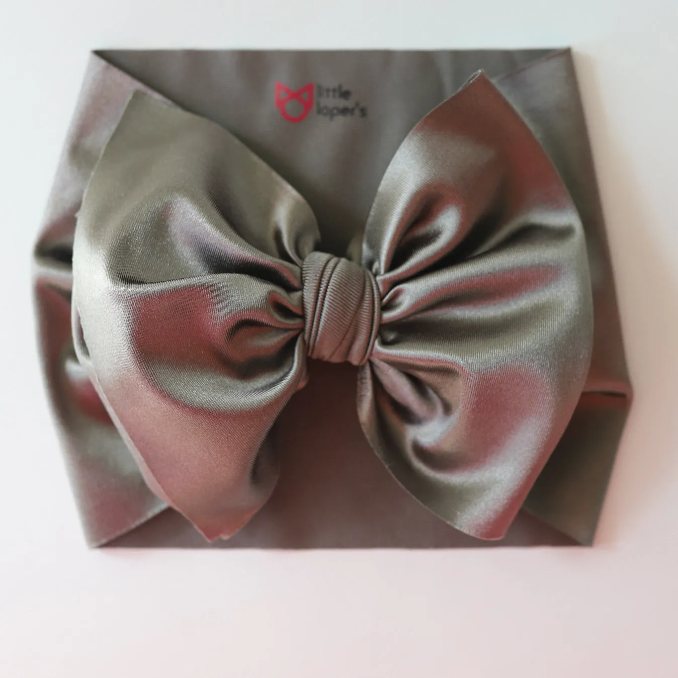 Taupe Satin Headwrap