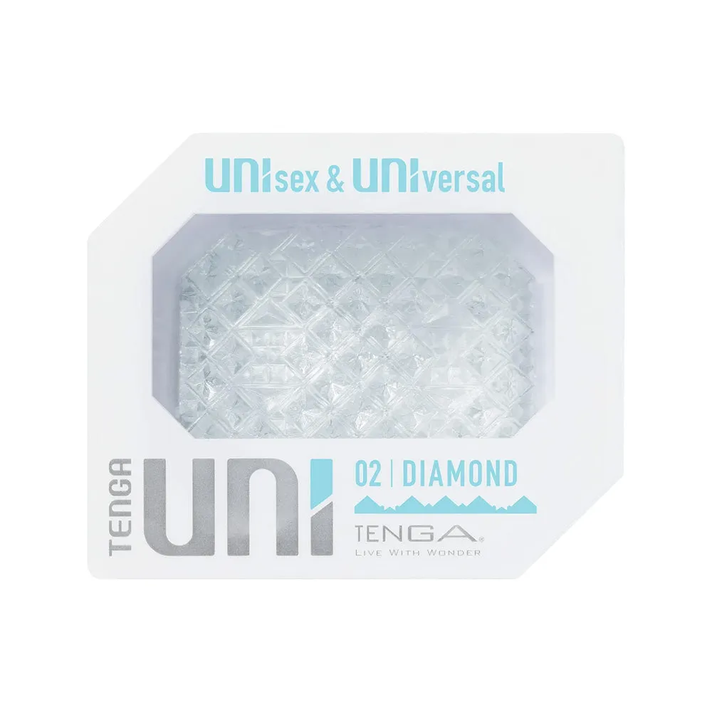 Tenga Uni Reversible Masturbator & Finger Sleeve - Diamond Texture