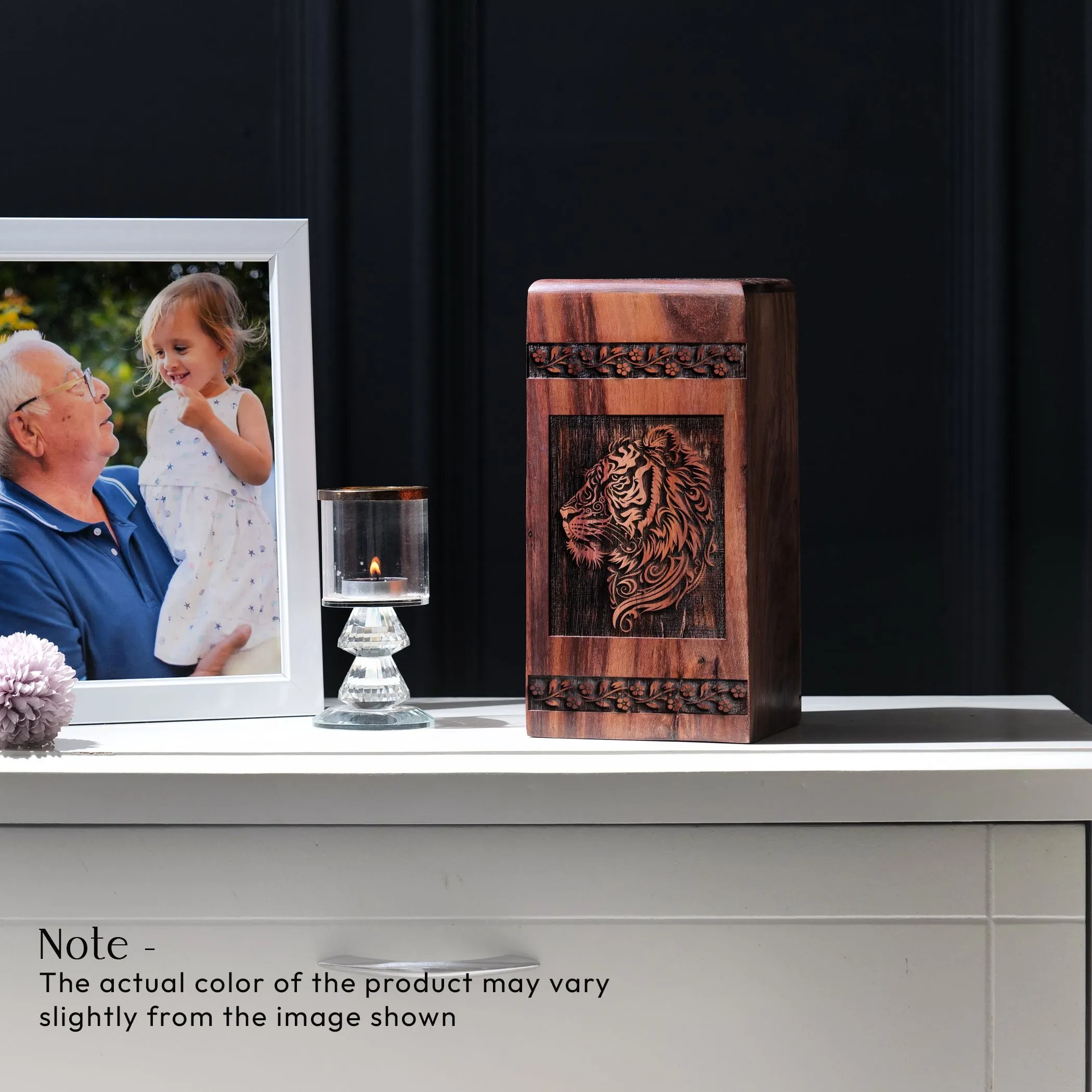 Tiger Wooden Urns For Ashes - A Sacred Ash Holder For Adults