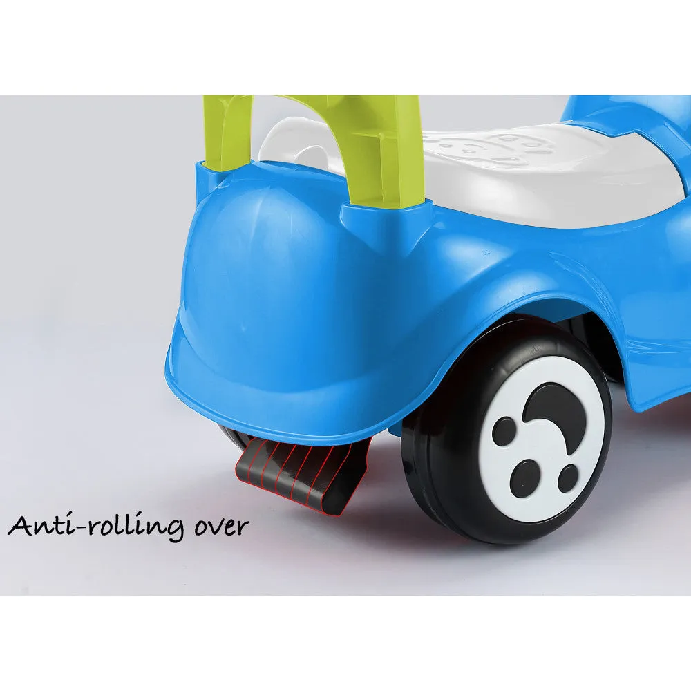 Timate Push & Ride Racer - Blue & Monkey Foot-To-Floor Ride-On
