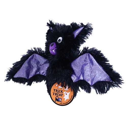 Trick or Treat Fuzzy Bat Halloween Dog Toy