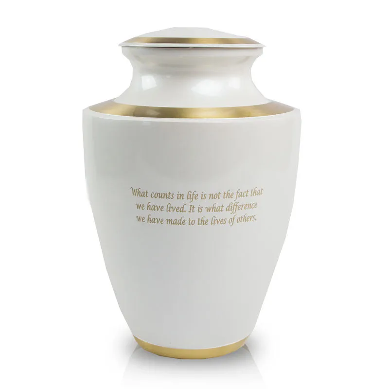 Trinity Pearl Cremation Urn in Large