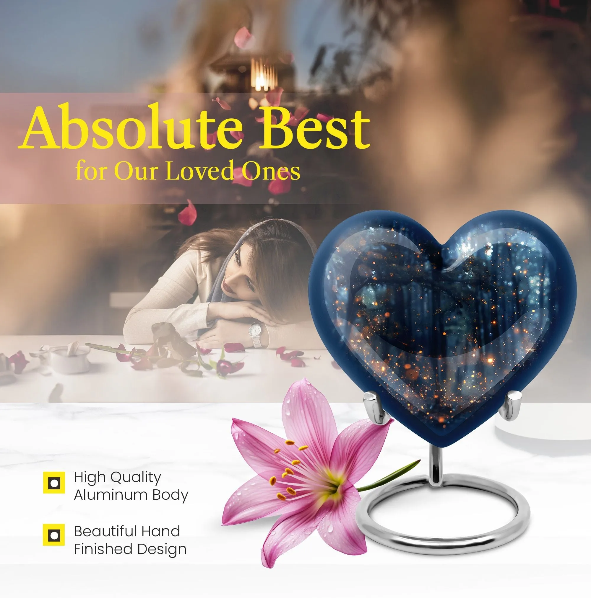 Twilight Forest Serenity - Aesthetic and Stately Memorial Urn