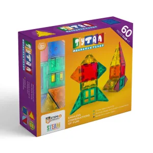 Tytan Magnetic Tiles Value Kit - 60 Piece Colorful Construction Set