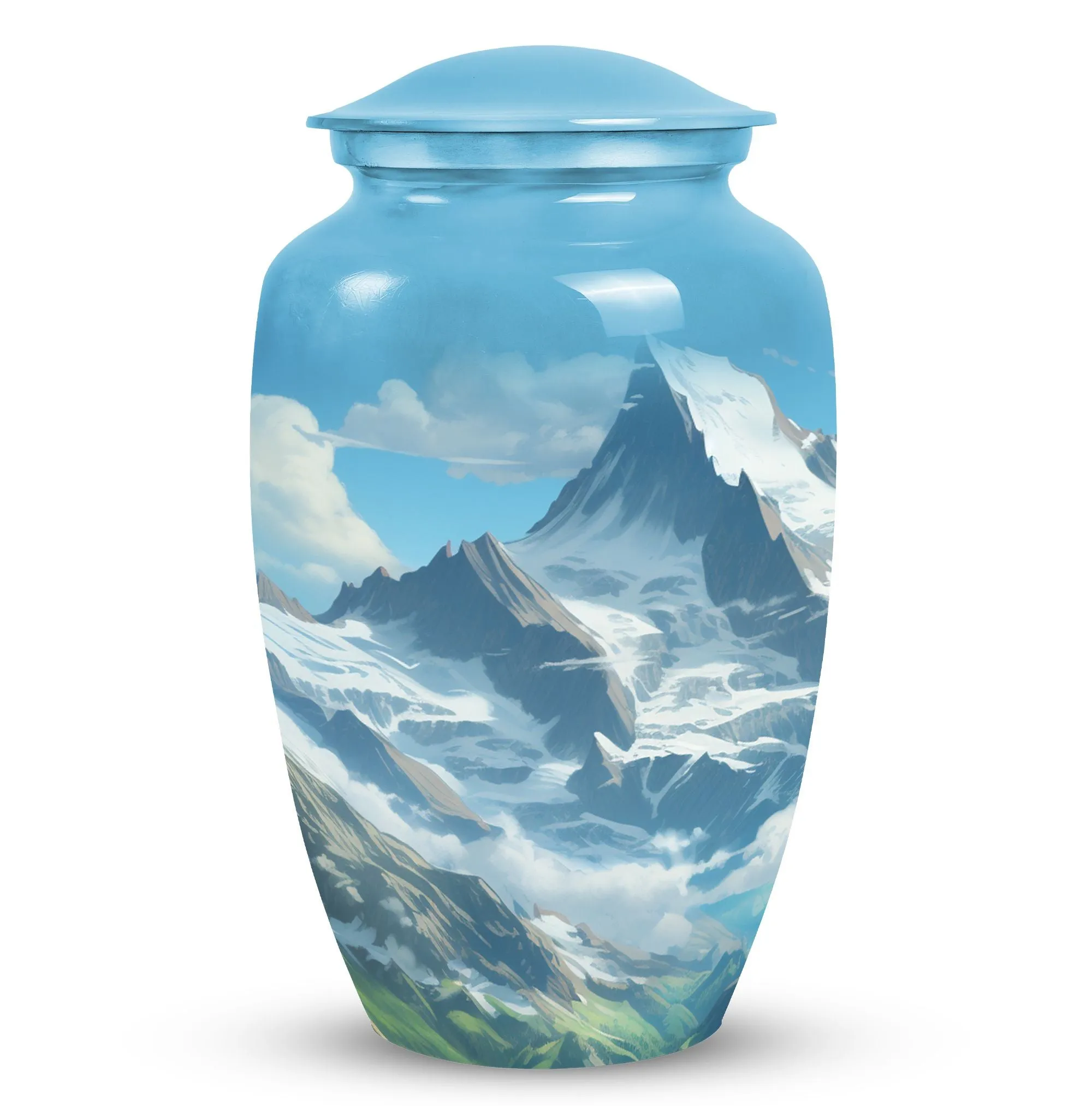 Valley Cremation: Large Blue Burial Urns for Adult Human Ashes