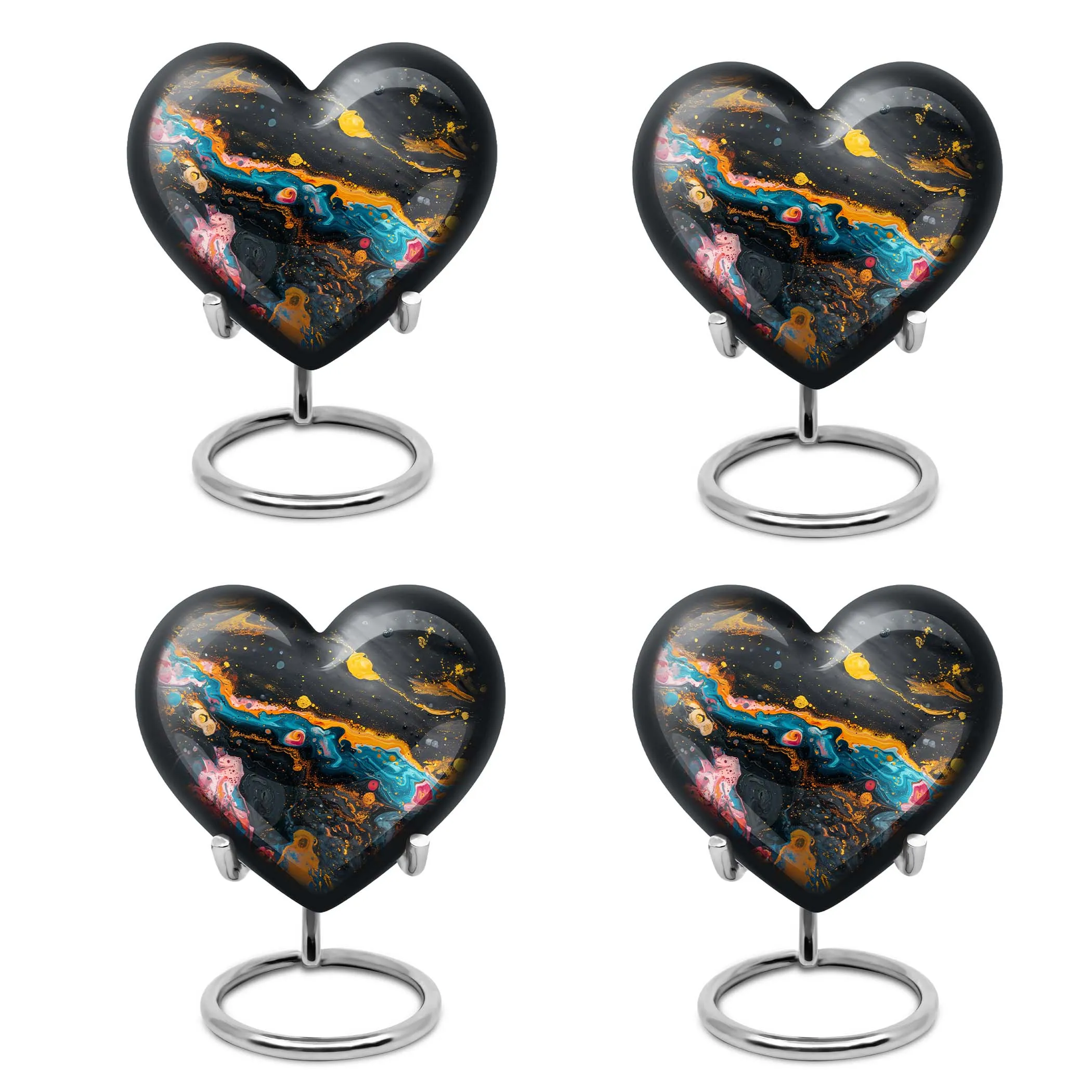 Vibrant Swirl Abstract Design Cremation Urn