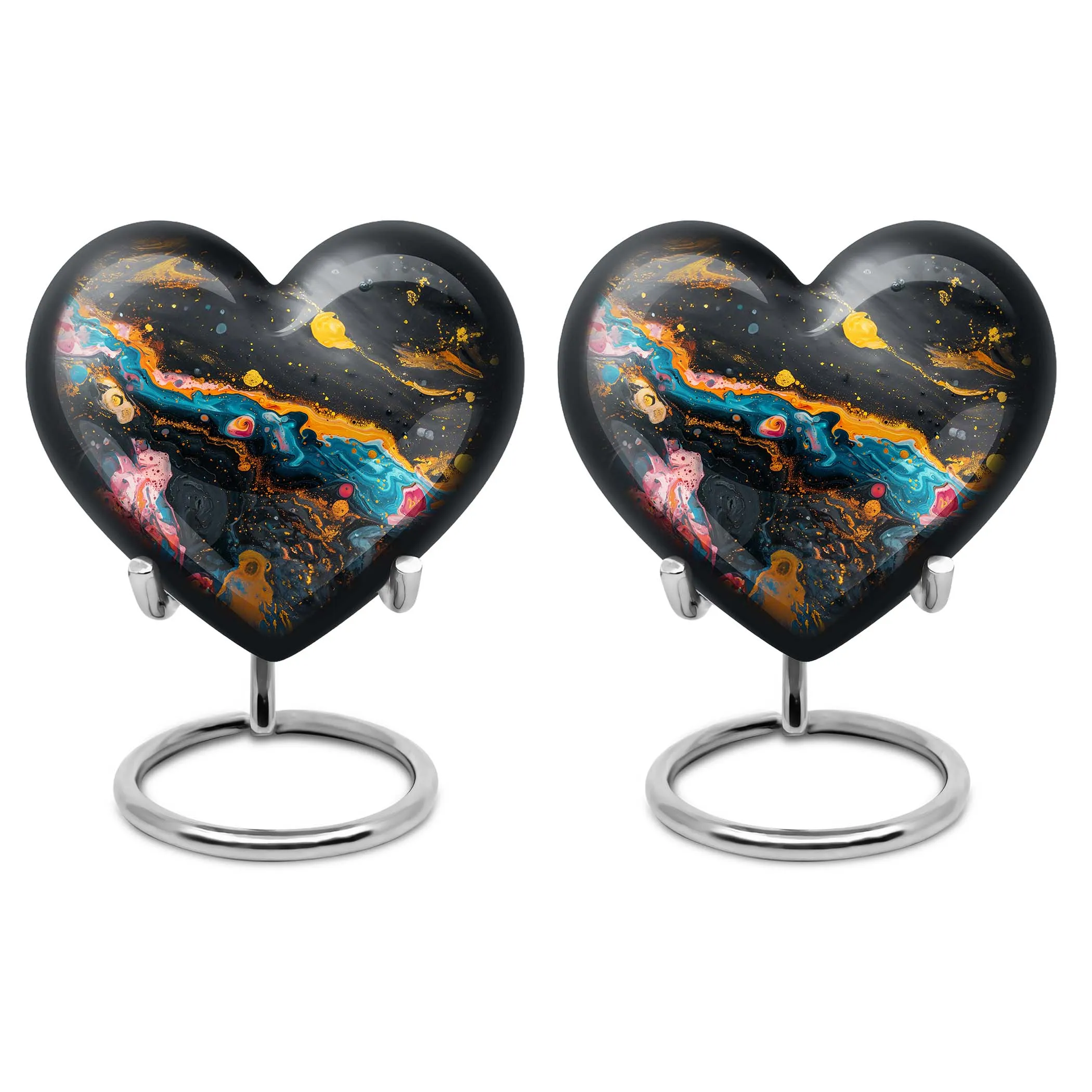 Vibrant Swirl Abstract Design Cremation Urn