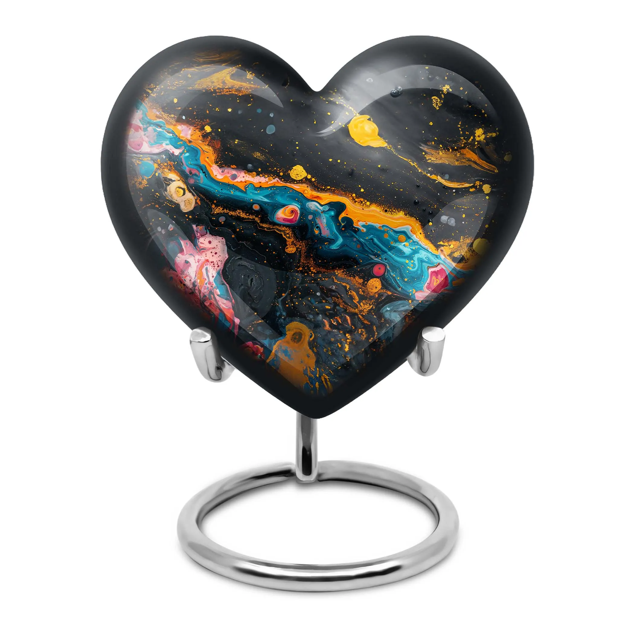 Vibrant Swirl Abstract Design Cremation Urn