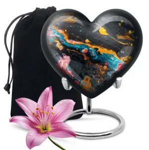 Vibrant Swirl Abstract Design Cremation Urn