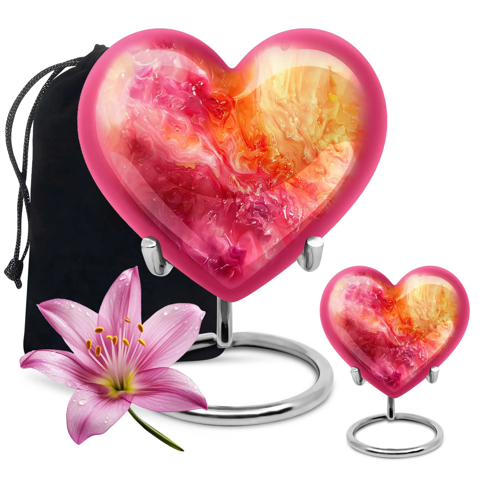 Vibrant Swirl Eternity Keeper - Cremation Memorial for Woman