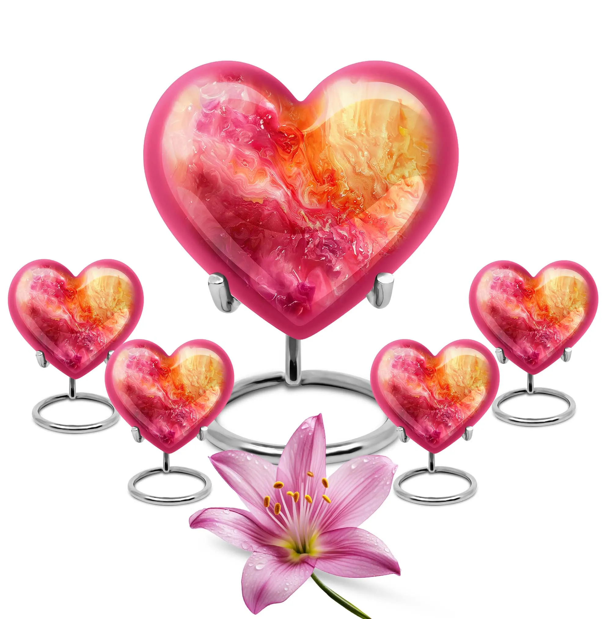 Vibrant Swirl Eternity Keeper - Cremation Memorial for Woman