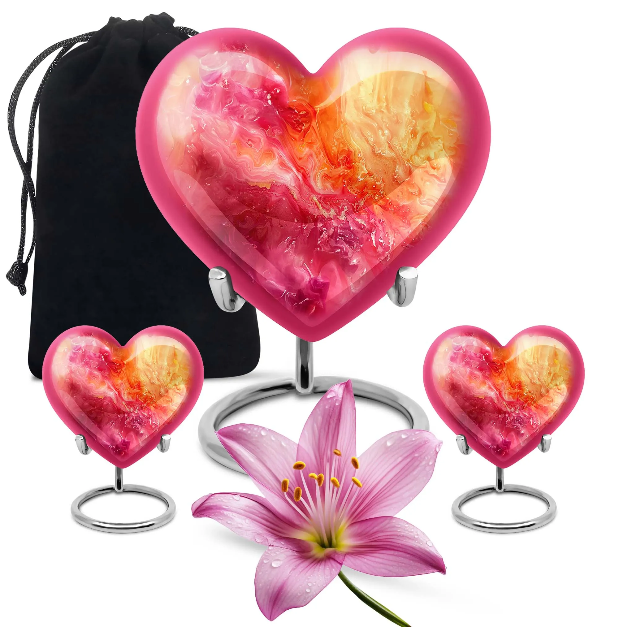Vibrant Swirl Eternity Keeper - Cremation Memorial for Woman