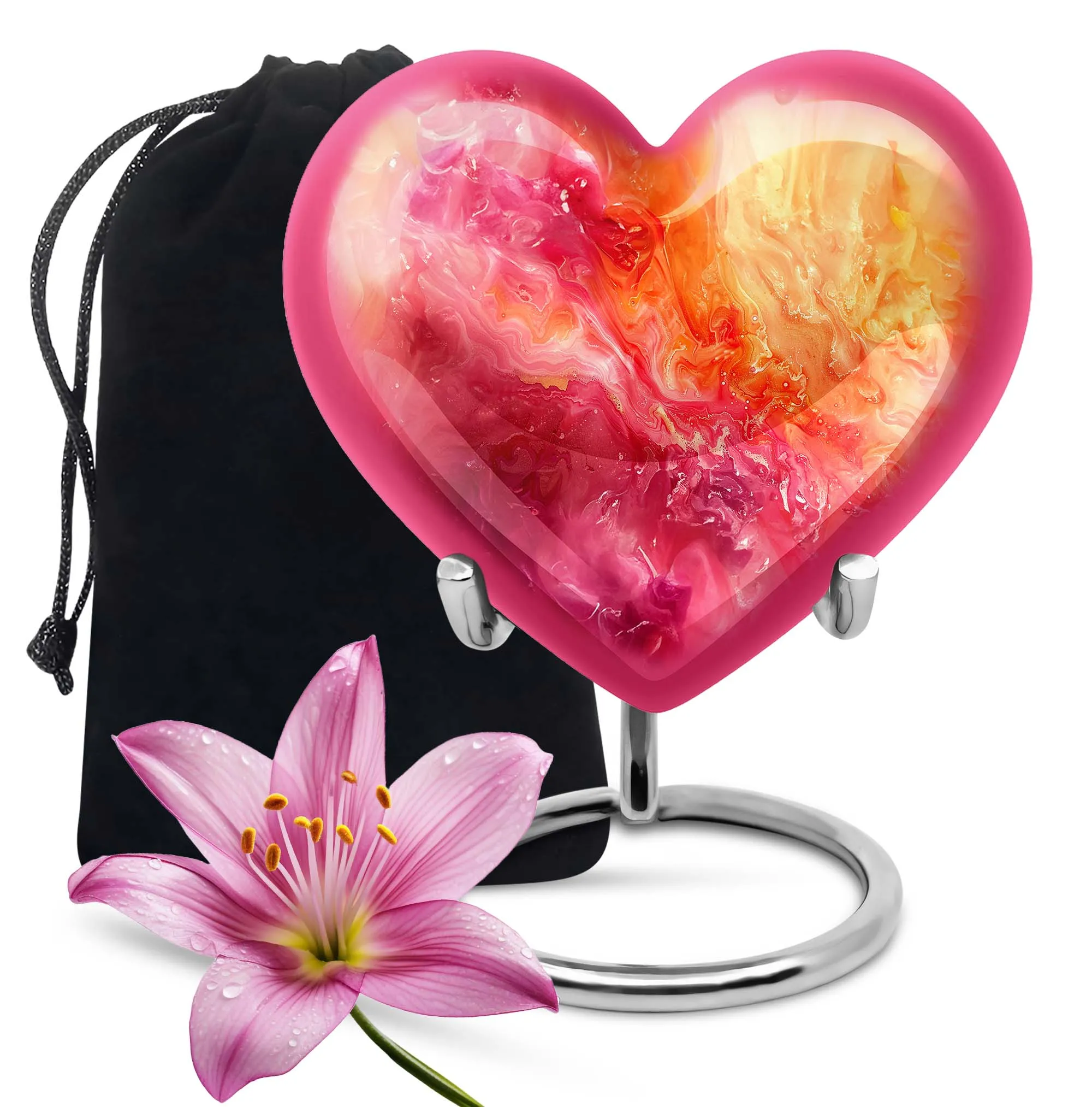 Vibrant Swirl Eternity Keeper - Cremation Memorial for Woman