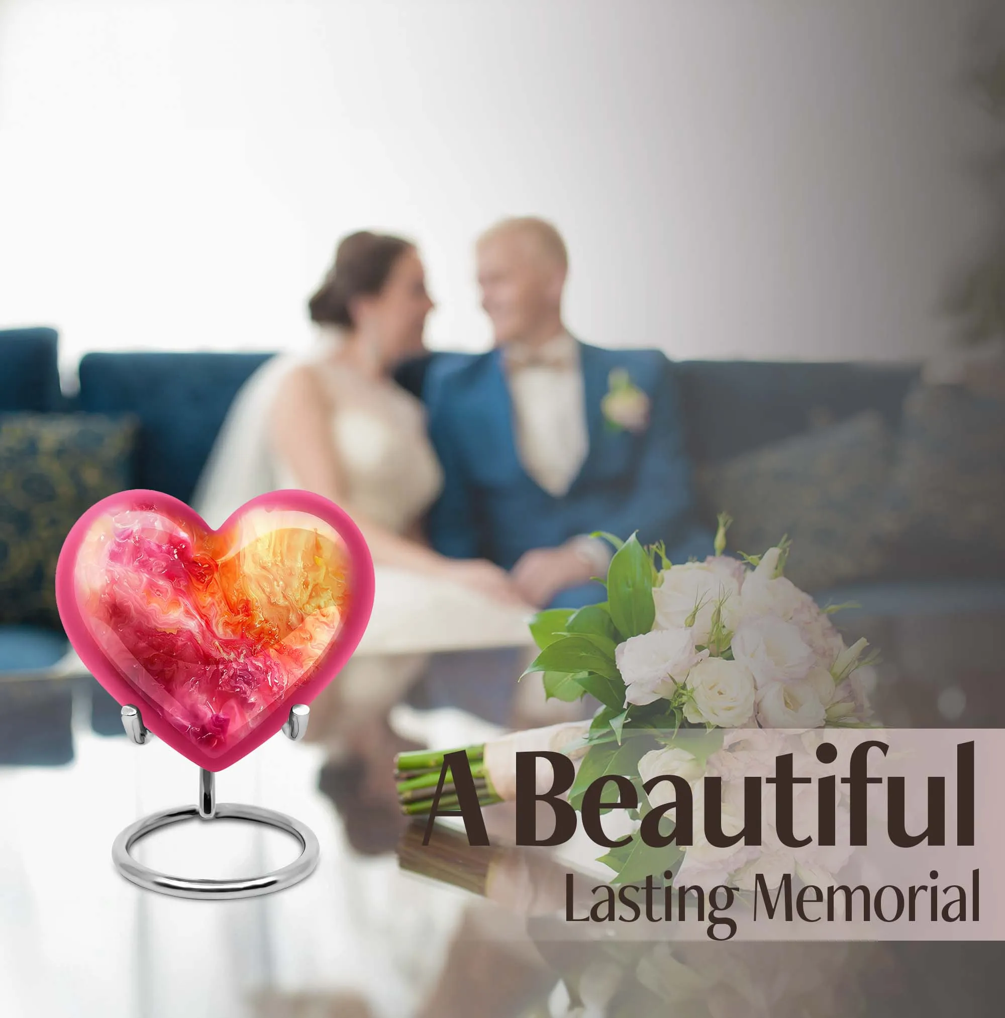 Vibrant Swirl Eternity Keeper - Cremation Memorial for Woman