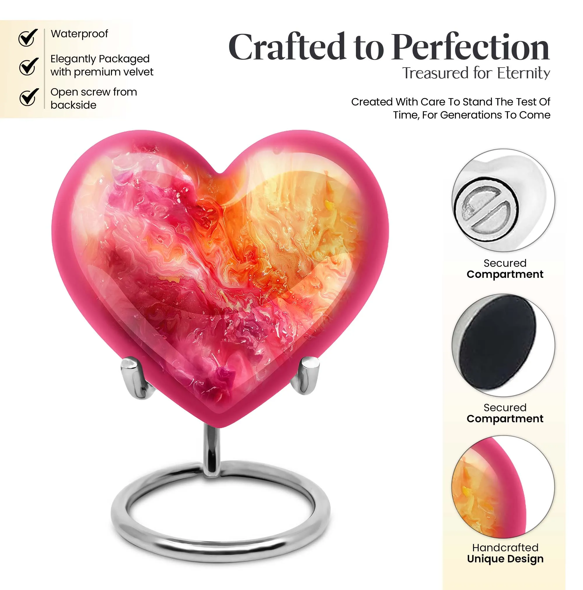 Vibrant Swirl Eternity Keeper - Cremation Memorial for Woman