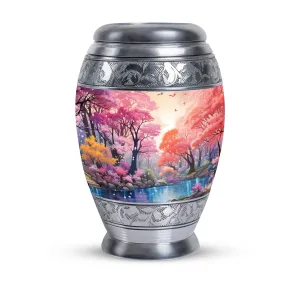 Women's Lake Cremation Urn - Large Burial Ash Holder for Adult Mom