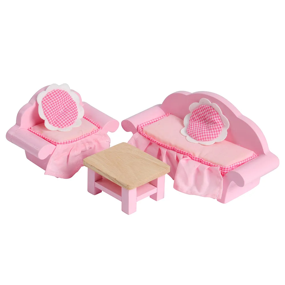 Wooden Fairytale Furniture & Accessories | 38-Piece Hand-Painted Playset