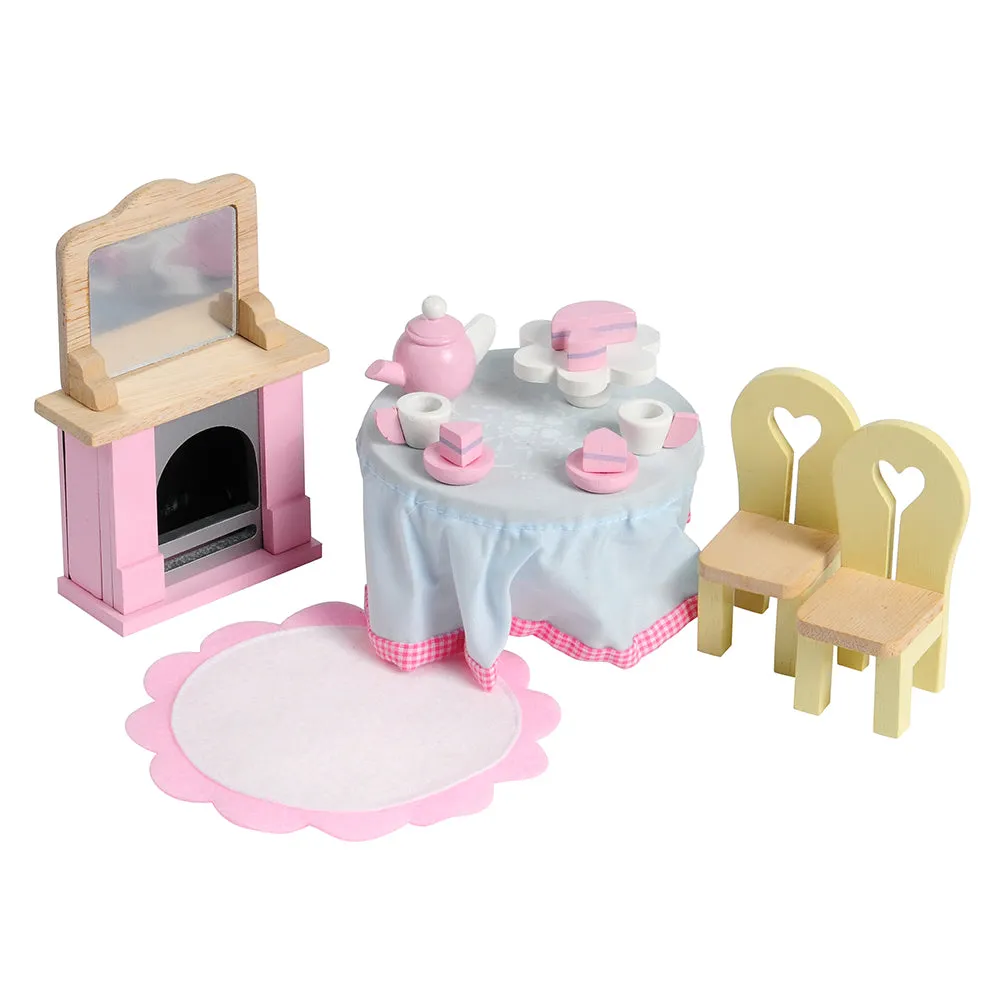 Wooden Fairytale Furniture & Accessories | 38-Piece Hand-Painted Playset