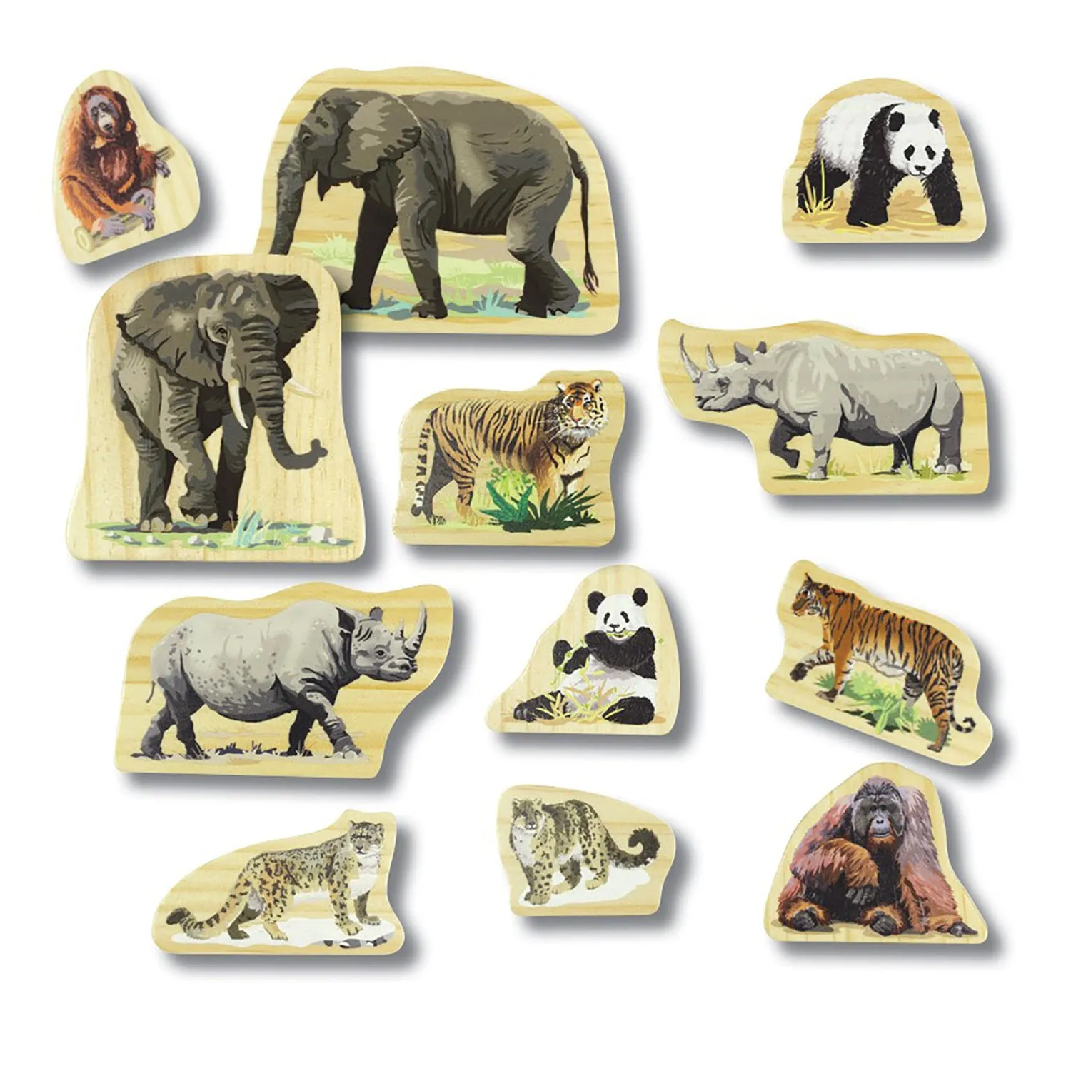 Yellow Door Endangered Animal Families Wooden Playset