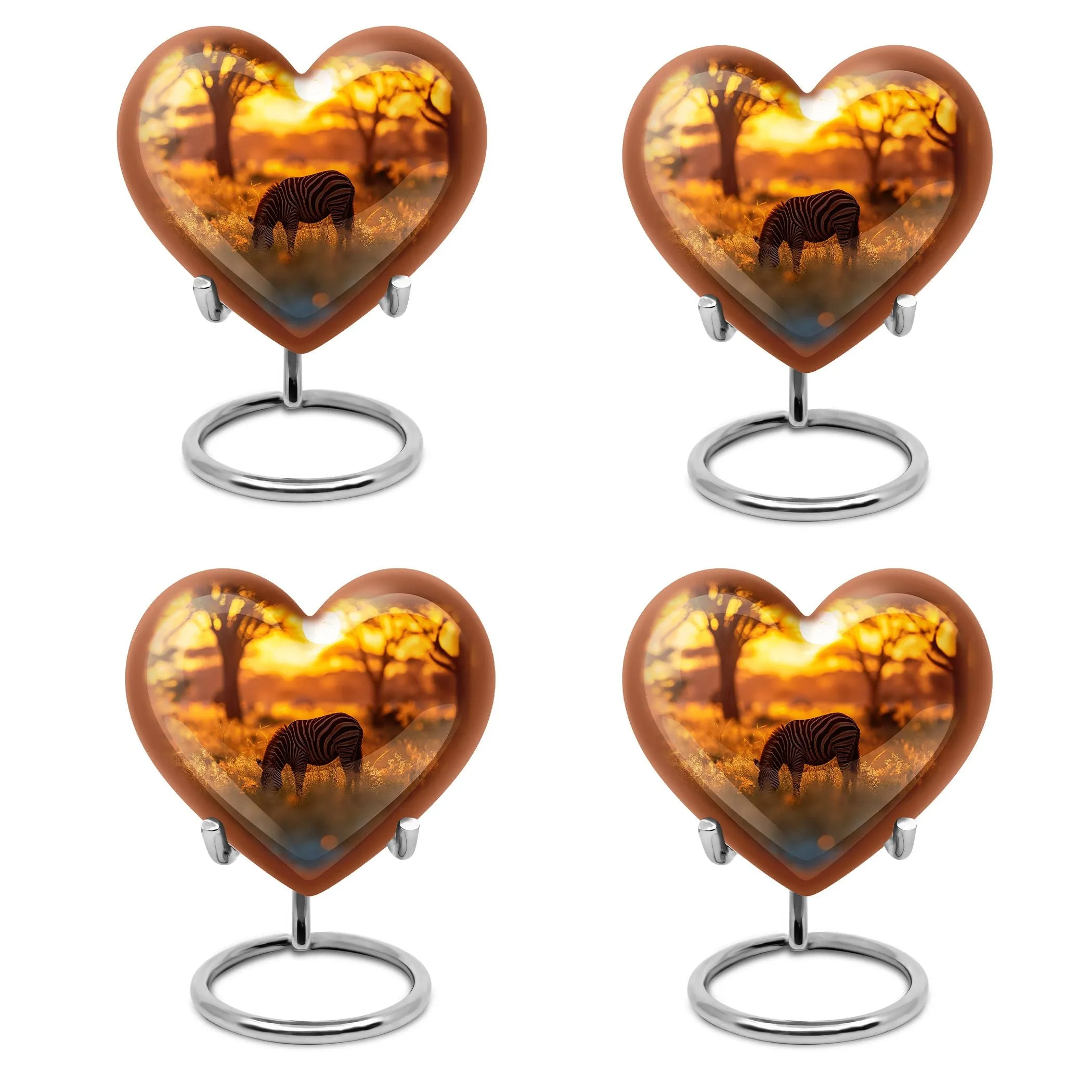 Zebra Urn Tribute:  Large Memorial Urn for Everlasting Memories